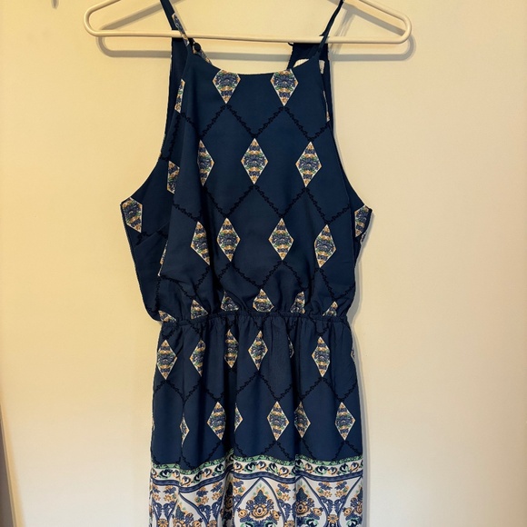 women's monteau Los Angeles garden dress blue size small - Picture 1 of 5